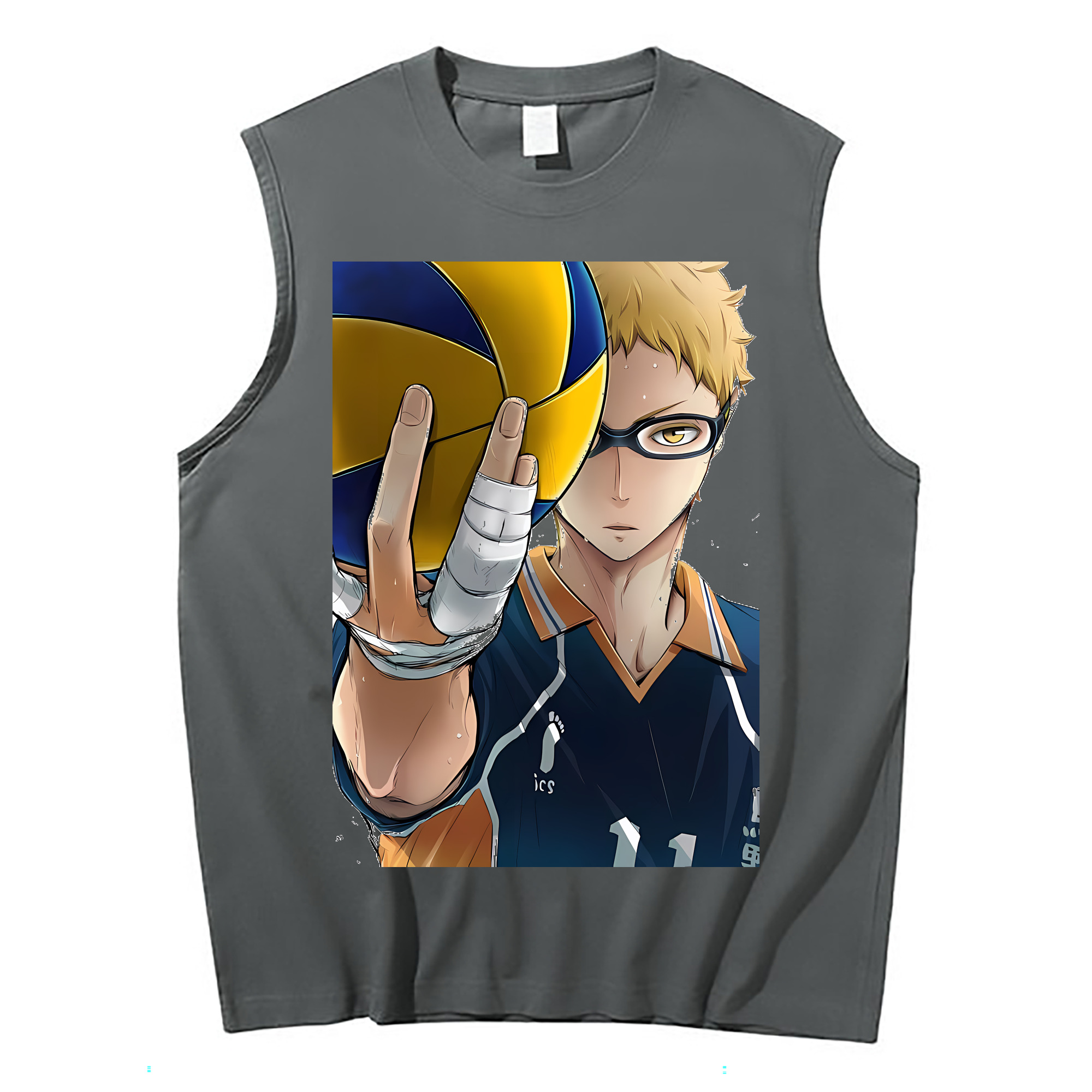 （画像用） ハイキュー!! Haikyu!! コットン100％タンクトップ（フロントプリント）